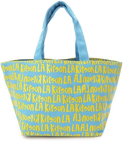 Amazon キットソン Kitson トートバッグ エコバッグ Khb0273 グラフィティロゴ ブルー イエロー ミニキャンバスグラフィティ トート 並行輸入品 Kitson キットソン トートバッグ