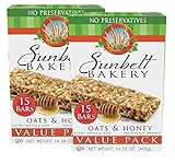 Sunbelt Bakery OATS & HONEY Chewy Granola Bars 30 total bars Packaging May Vary