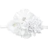 My Lello Shabby Fabric Flower Cluster Headbands Baby - Girls - Toddler Stretchy Elastic