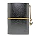 WICOO Vintage Notebook Leather Cover Journal Diary Blank String Nautical Traveler book office school supplies (!!! Black)