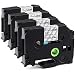 4-Pack Replace TZe-231 TZe-131 TZe Laminated Tapes 12mm 0.47 Inch Black on White/Clear Label Tape Compatible with Brother P-Touch Label Makers PTD210 D400 D600, 8M 26.2Feet primary