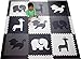 SoftTiles Kids Foam Play Mat - Safari Animals Theme- Nontoxic Puzzle Play Mats for Children's Playrooms or Baby Nursery- Large Floor Tiles for Crawling- Size 6.5 x 6.5 ft (Black, Gray, White) SCSAFBGW