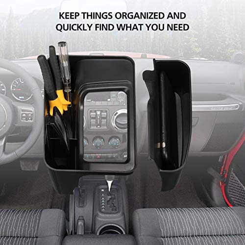 image for isinlive 2 Pack Gear Shift Console Side Storage Box for Driver and Pas