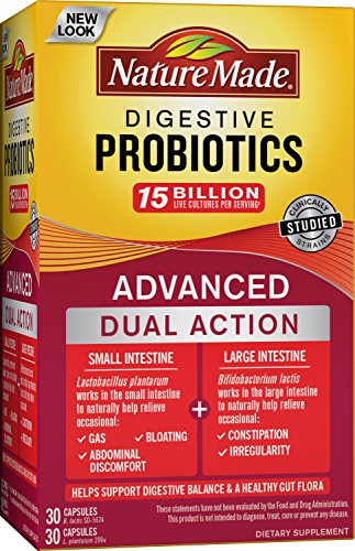 Nature Made Digestive Probiotics Advanced 30 + 30, 2.24 Ounce