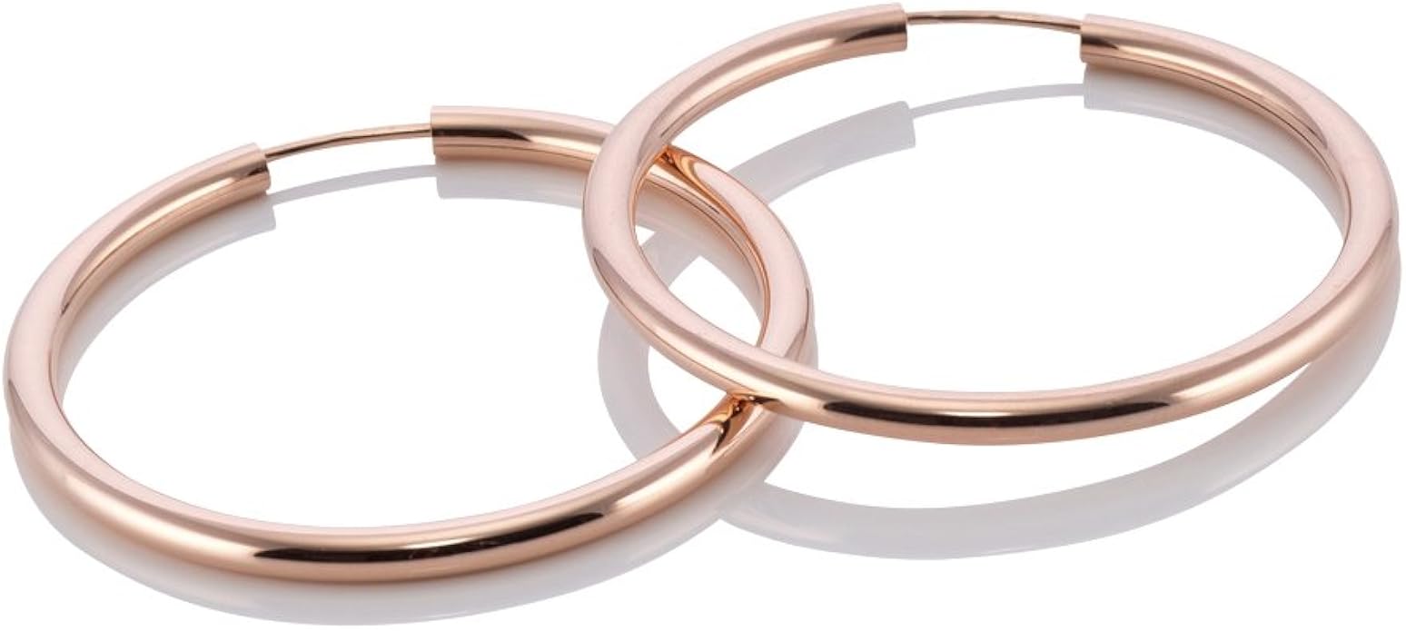 Materia Dunne Creolen Rosegold Damen Kinder Ohrringe Silber 925 Rose Gold Vergoldet Flexibel 25 35 55mm Made In Germany Schmuck Damen Suenaacampo Com