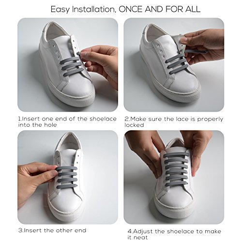 No Tie Shoelaces For Adults Yuanfeng Tieless Elastic Silicone