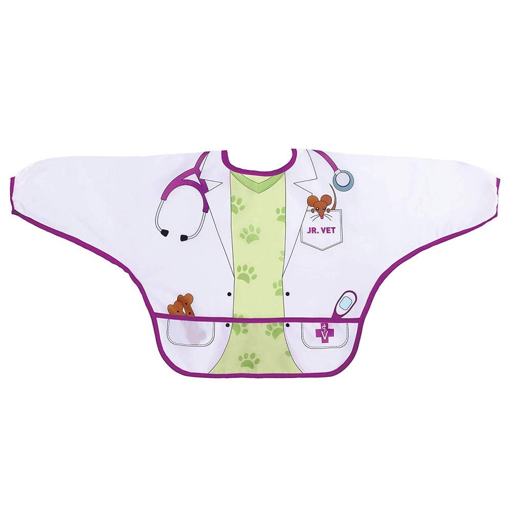 Dreambaby Toddler Bibs - Long Sleeved Character Bibs (2 Pack) (Vet & Doctor)