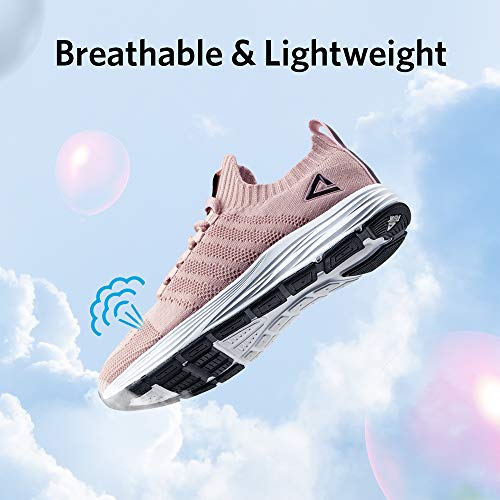 PEAK Womens Lightweight Walking Shoes Comfortable Slip On Sneakers for