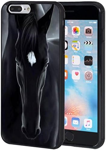 iPhone 7 Plus Case,Flytee Slim Anti-Scratch Shockproof Silicone TPU Back Protective Cover Case for iPhone 7 Plus 5.5 Inch,Black Horse