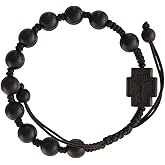 HLXFF3 Jujube Wood Rose Adjustable 8mm Rosary Bracelet