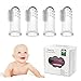 Baby Toothbrush, Tinabless 4PCS Food Grade Silicone Finger Toothbrush for Infant&Toddlers&Kids, Toothbrush Teether and Oral Massager