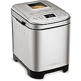 Cuisinart Bread Maker Machine, Compact and Automatic, Customizable Settings, Up to 2lb Loaves, CBK-110P1, Silver,Black
