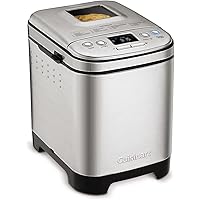 Cuisinart Bread Maker Machine, Compact and Automatic, Customizable Settings, Up to 2lb Loaves, CBK-110P1, Silver,Black