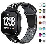 KIMILAR Compatible Versa Bands, Sport Silicone Breathable Replacement Strap Bands with Ventilation Holes Compatible Versa Smart Watch