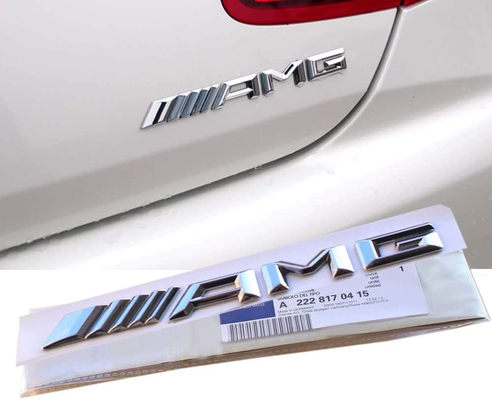 Ricoy New Style 3D For ///AMG Emblem ABS Trunk Logo Badge Decoration Gift Decal (Chrome)