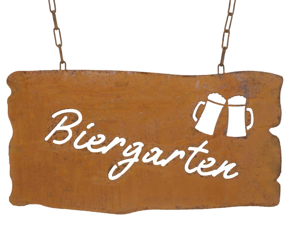 Bornhöft Sign saying board rusty garden sign patina rust for hanging garden decoration.