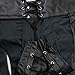 KILLREAL Men's Sexy Lace Up Faux Leather Short Pants PVC Underwear Boxer Briefs