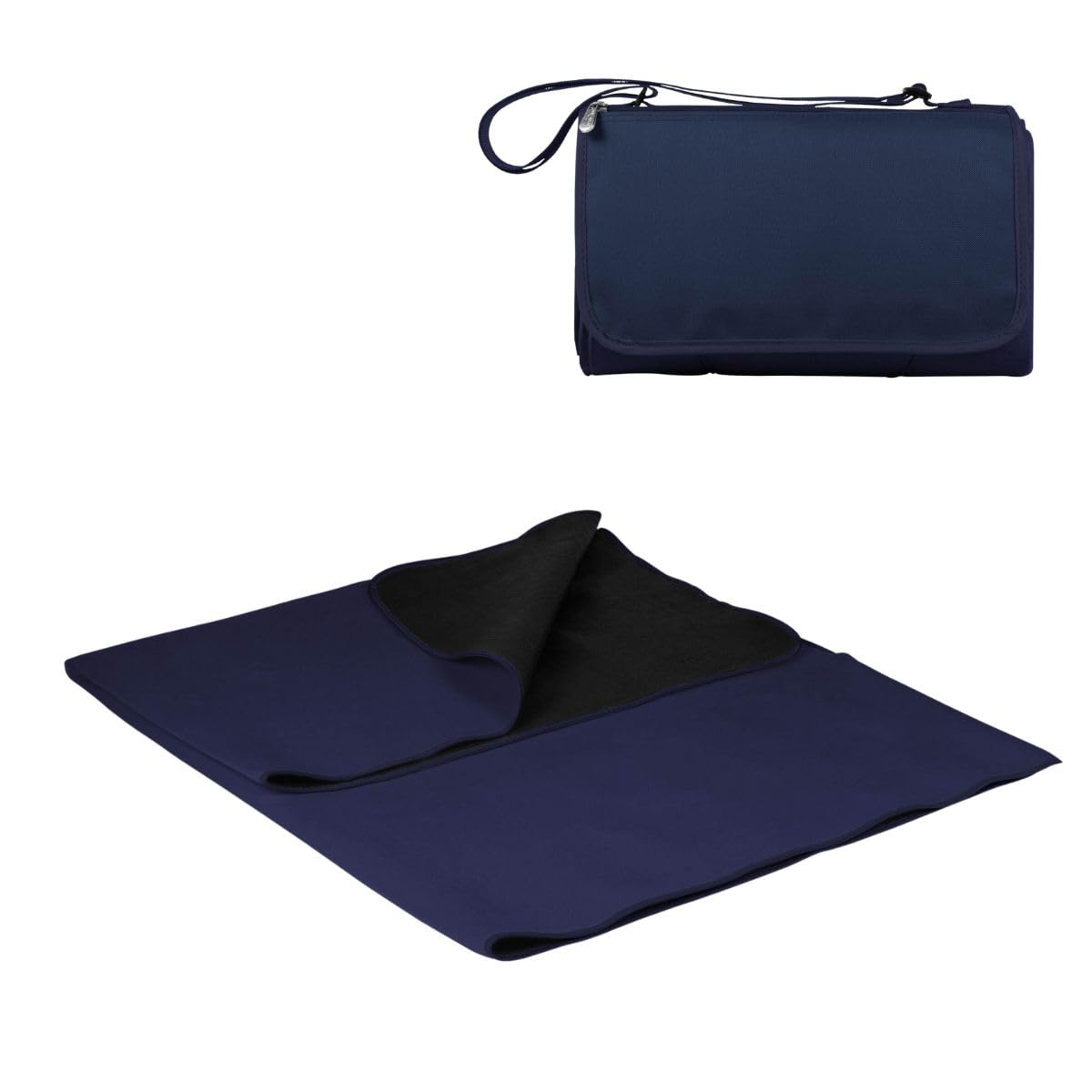 Picnic Time Outdoor Picnic Blanket Tote, Navy