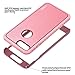ULAK iPhone 7 Plus Case, Slim Shockproof Flexible TPU Bumper Case Durable Anti-Slip Slim Front and Back Hard Protective Cover for Apple iPhone 7 Plus Rose Gold Bling