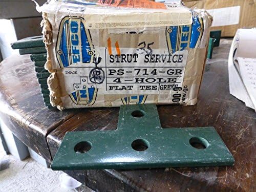 NEFCO LOT OF 10 GREEN Flat Fitting T Shape Plate 4 hole 3/8 in hole PS714GR Cast