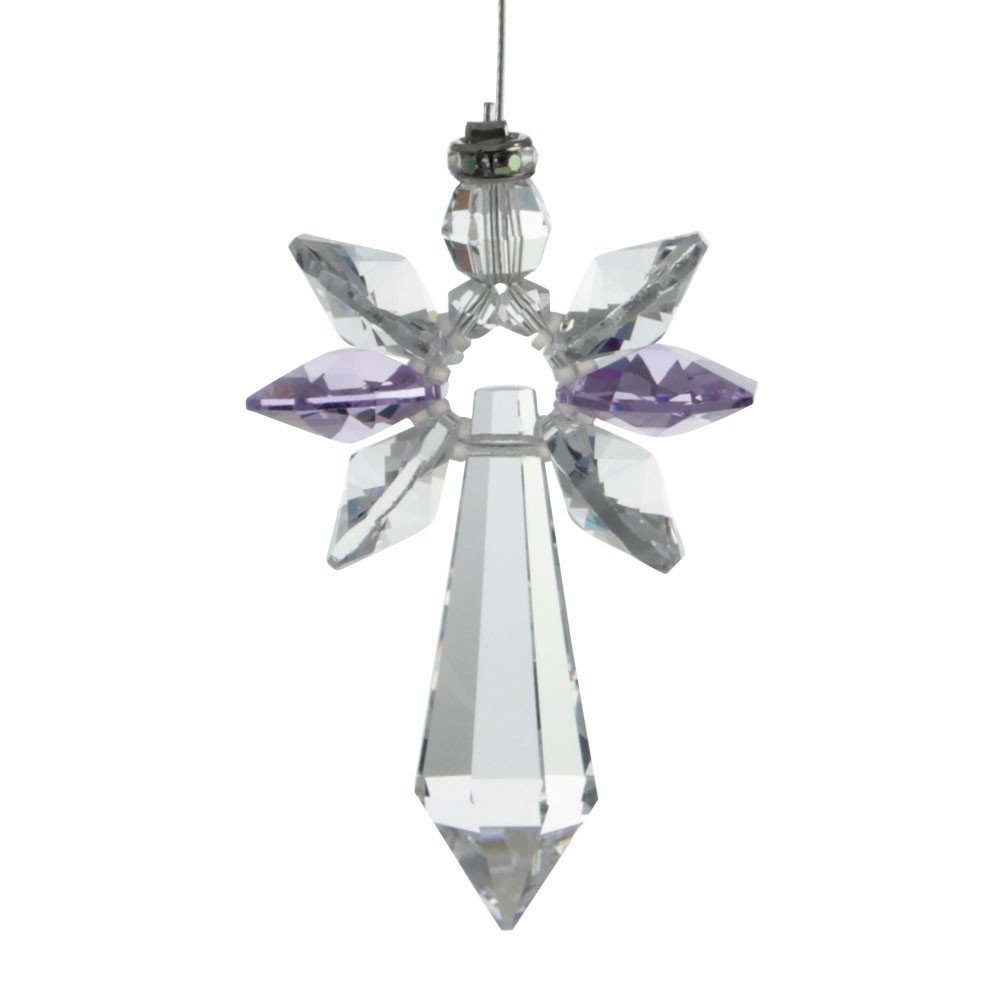 Crystals lucky crystal angel, Crystal, Amethyst-hell, 19,4 x 3,5 x 1 cm