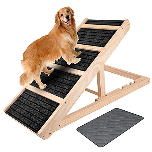 Prolee Adjustable Pet Ramp 240Lbs Loading, AntiSlip Paw Traction Dog