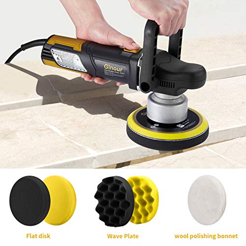 ginour Polisher, 900W 6inch Variable Speed DualAction Random Orbit