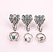 Rings Set;START 6 Pcs Vintage Elephant Head Arrow Moon Turquoise Rings Set