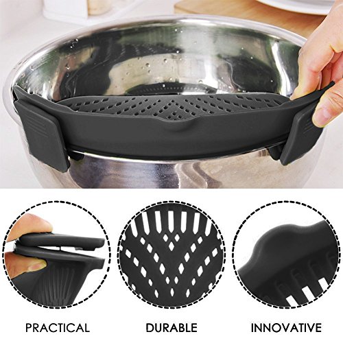 image for AUOON Snap'N Filter Drainer Plate for Fruit Vegetables Meat Pasta and 