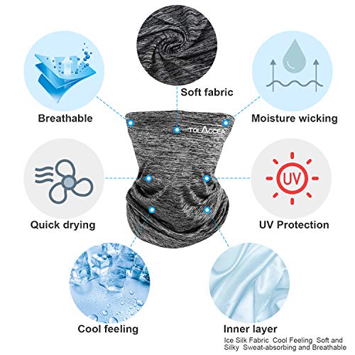 Tolaccea Face Protection Cooling Gaiters for Windproof Dust Sun UV Protection Headwear Ice Silk Cooling Sports for Motorcycle Outdoor Sports Cycling 4PCS