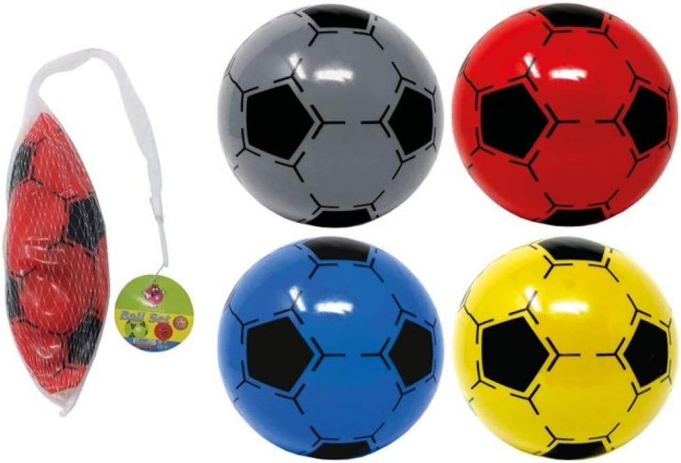 Party Bags 2 Go PVC Sports Football, 22.5 cms, uninflated, 4 supplied, Orange, 22.5 centimeters