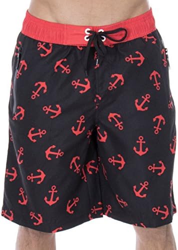 Verabella Men's Swim Trunks Mesh Lining Beachwear Board Shorts with Pockets