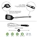 HOT TARGET Cooking Utensil Set - 8 cooking Utensils, Silicone and Stainless Steel - Serving Tongs, Spoon, Spatula Tools, Pasta Server, Ladle, Strainer, Whisk