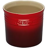 Le Creuset Stoneware Large 2-3/4-Quart Utensil Crock, Red
