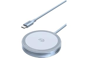 UGREEN MagFlow 25W Wireless Charger, Qi2 Certified Mag-Safe Fast Charger Compatible Charging Pad with 5ft USB-C Cable, for iP