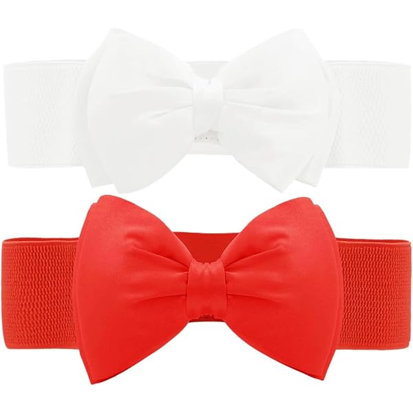 3859 Western Women Stretch Elastic Bow High Waist Belts Designer Bowknot Amazon.com: ROWAGY Western Women Stretch Elastic Bow High  main image 2