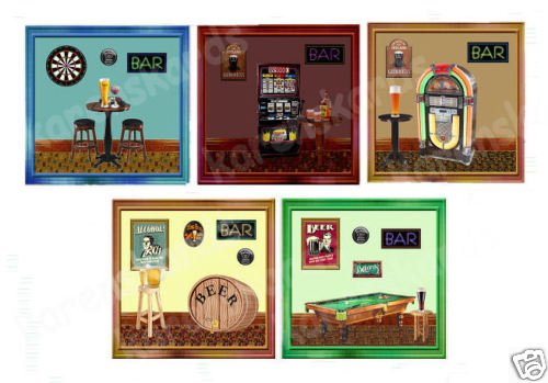 Pub Mens Card Making Toppers Craft Embellishments for Father's Day Dads, Step Dad and Granddads x 5