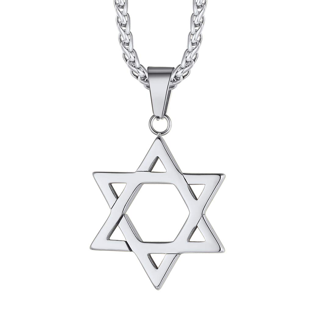 Richsteel Mens Pendants Star of David Pendant Necklace Men Stainless Steel Jewish Gifts Jewellery for Women — image 1