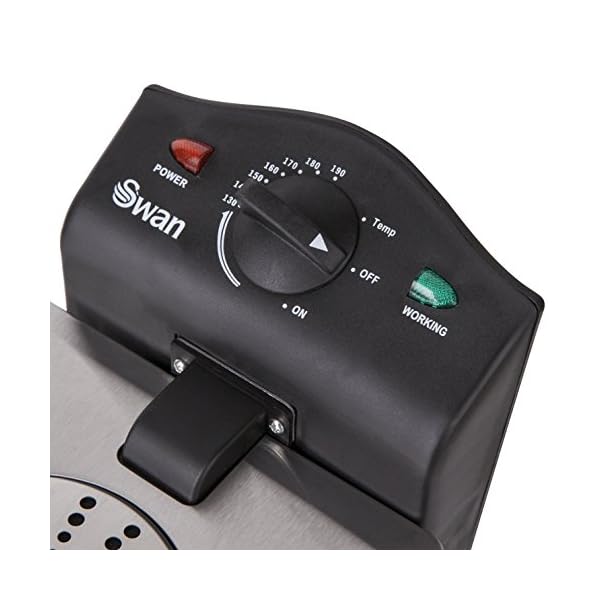 Swan-3L-Stainless-Steel-Deep-Fat-Fryer-with-Viewing-Window-and-Safety-Cut-Out-Non-Slip-Easy-Clean-and-Adjustable-Temperature-Control-2kW-SD6040N-2000-W-3-liters-Silver Swan SD6040N 3 Litre Stainless Steel Deep Fat Fryer with Viewing Window and Safety Cut Out, Non-Slip, Easy Clean and…