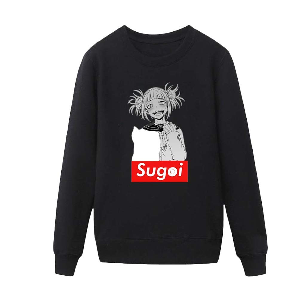 Boku No Hero Academia Himiko Toga Pullover Simple Style Casual Round Collar Long Sleeve For Woman