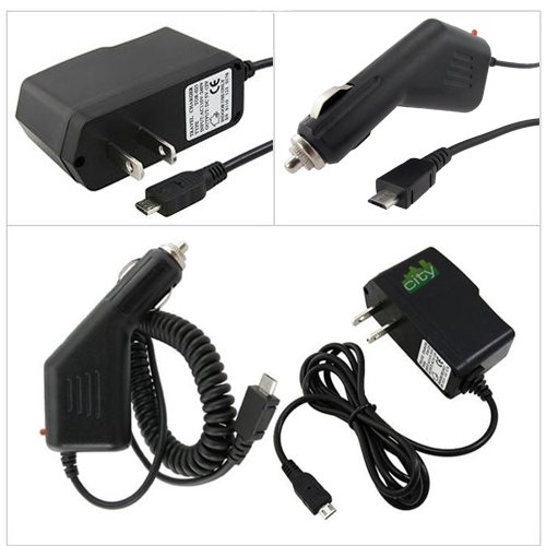ChagerCity Exclusive 2A Wall Charger AC Adapter & 12v Car Charger Cable Travel Kit for Amazon Kindle Fire, Fire HD & PaperWhite 7