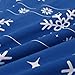 Vaulia Lightweight Microfiber Duvet Cover Set, Snowflake Pattern Design, Blue Color - Queen Size