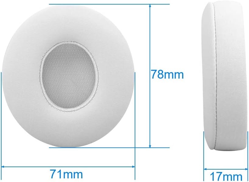 Beats Solo Replacement Ear Pads by Link Dream - Replacement Ear Cushions Kit Memory Foam Earpads Cushion Cover for Solo 2.0/3.0 Wireless Headphone 2 Pieces (White): Electronics