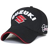 LOVEBLING Blinglove Adjustable Hat Motorcycle Sport Racing Baseball Cap for Suzuki Black-1