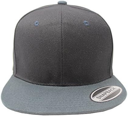WAYCAP Two Tone Basic Casual Unisex Snapback Baseball Caps Black/Charcoal