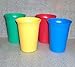 Original Classic Tupperware 7 Ounce Bell Tumblers in Primary Colors