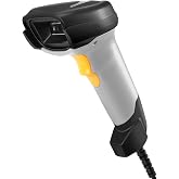 Barcode Scanner, Handheld QR Code Scanner USB Wired Connection 1D 2D&amp;PDF417 Data Matrix Automatic Barcode Reader Plug and Play Bar Code Scanners for POS Store Supermarket Warehouse Library