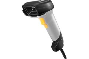 ONEWSCAN Barcode Scanner, Handheld QR Code Scanner USB Wired Connection 1D 2D&PDF417 Data Matrix Automatic Barcode Reader Plug and Play Bar Code Scanners for Store Supermarket Warehouse Library