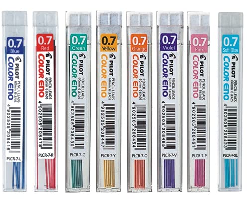 PILOT PLCR-7-SL Pack of 12 Eno Leads 0.7 mm, Blue