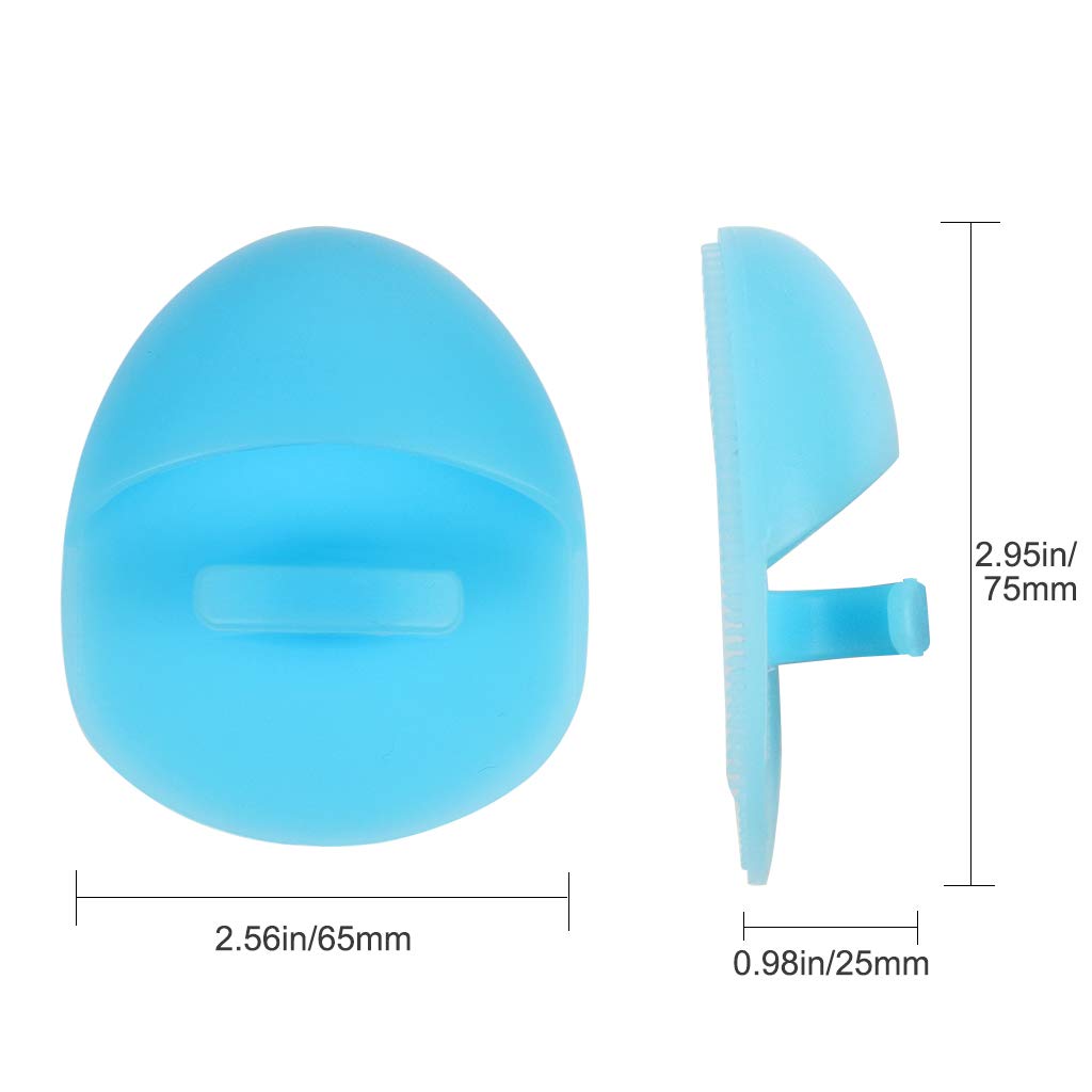 Ewinever Facial Cleansing Brush, Silicone Face Scrubber + Lip Scrubber Brush Exfoliating Brush For Sensitive Delicate Dry Skin (Set of 4PCS): Beauty